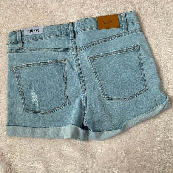 Lefties Light Blue distressed Denim Shorts size 38 - Picture 4 of 4